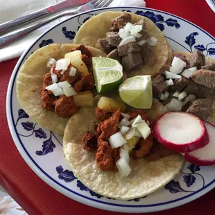 BBQ Pork &amp; Beef Tongue Tacos