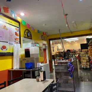the interior of a taqueria