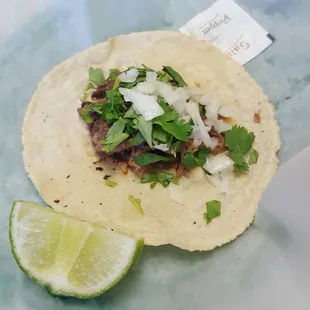 Goat meat taco