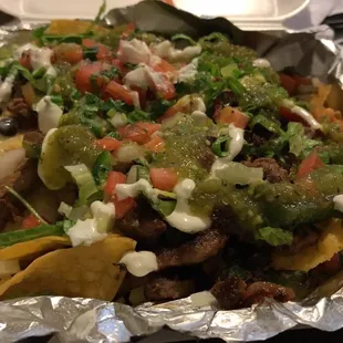 Carne asada nachos yummm