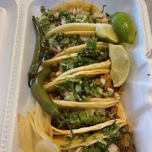 Carnitas, asada and barbacoa tacos!