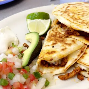 quesadillas and salsa