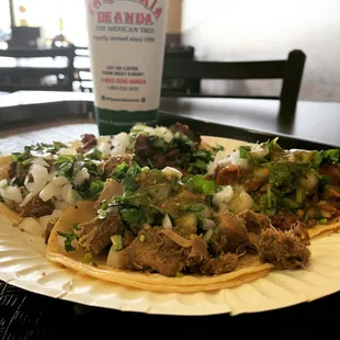 Can you feel it, see it, hear it today? If you can't, then it doesn't matter anyway  Four lengua and al pastor tacos from #taqueriadeanda