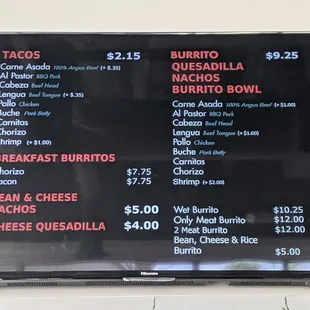 Menu as of June 22, 2021: Part 1
