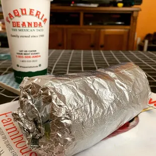 So just give yourself a try  Lengua burrito w/ everything from #taqueriadeanda