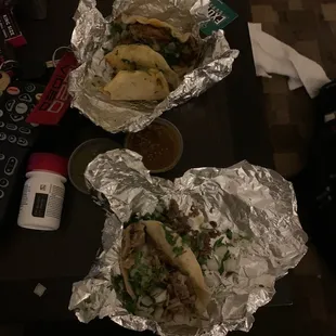 Sad tacos, dry carne, waste of money