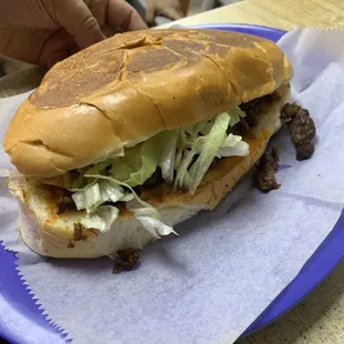 Torta Chingada de Carne Asada