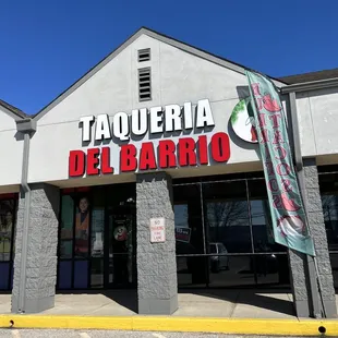 the front of the restaurant