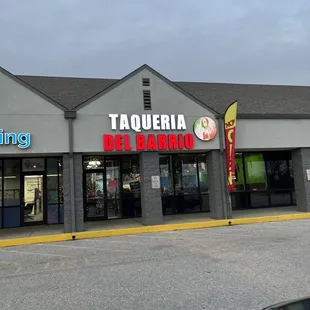 the front of the building