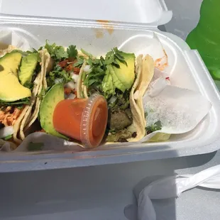 Nice pieces of avocado