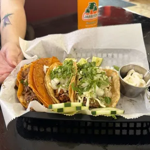 Amazing food fresh and delish! WOW best tacos and Jarritos. The Ceviche Pescado piled up refreshing and light! Delish.