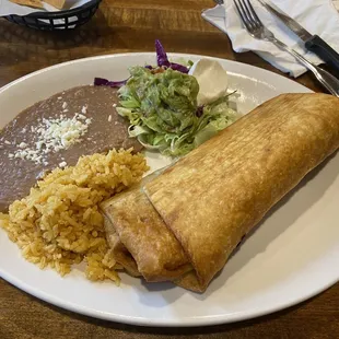 Beef chimichanga