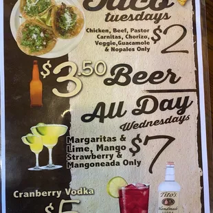 Taco Tuesday specials