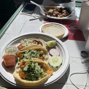 shrimp and fish tacos