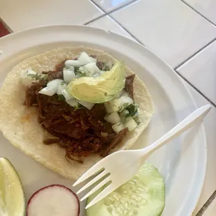 Barbacoa Chivo taco