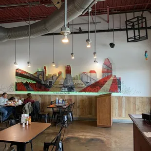 people sitting at tables