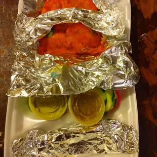 fish wrapped in foil