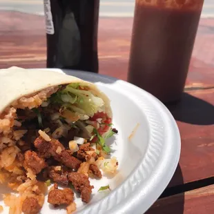 Al pastor burrito