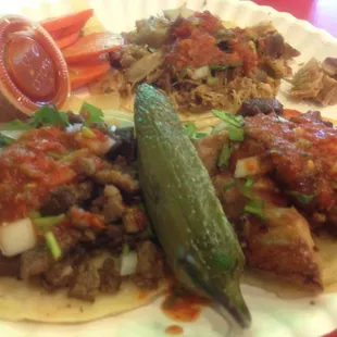 Asada, Carnitas, Pollo(Chicken), Tacos