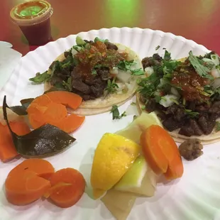 a plate of mexican food