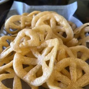 Funky "chips" served without salsa or pico