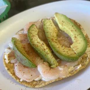 Shrimp tostada
