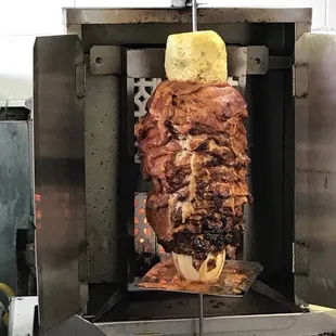Pastor on a Rotisserie under a Pineapple. As It Should Be!