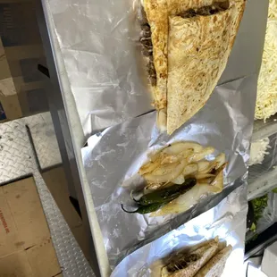 a variety of taqueria sandwiches