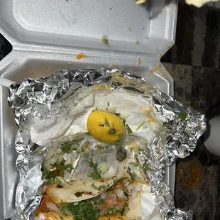 Eating Lengua taco and almost lost my back teeth on this huge rock! WTF!!!???