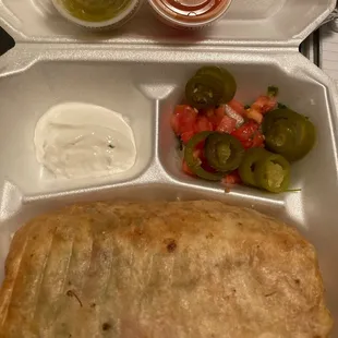 Chimichanga with shrimp