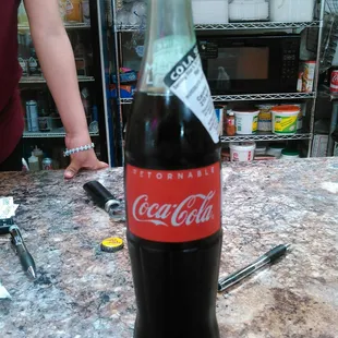 a bottle of coca cola