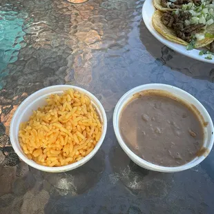 Side of beans and rice