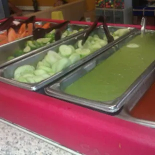 Sauce, Cucumber, Limes, Carrot, and Radish