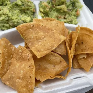 Guacamole and chips