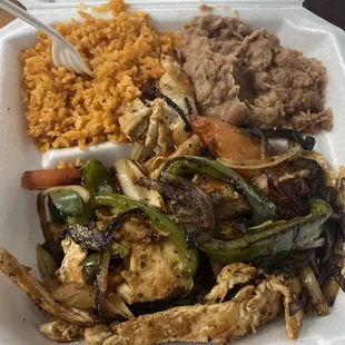 Chicken fajita plate