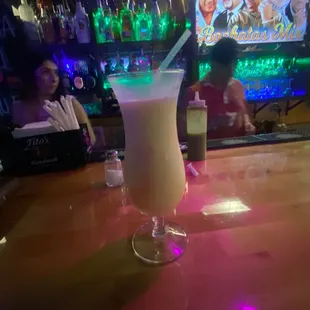 a drink on a bar