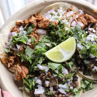 Asada and Pastor Tacos