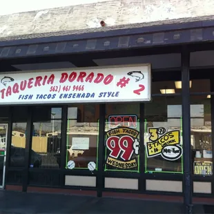 the front of the restaurant