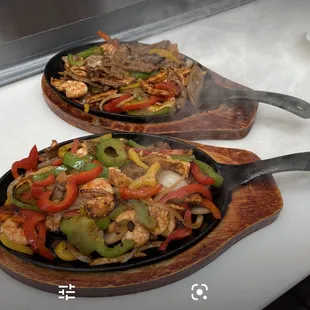 Shrimp &amp; Carne Asada Fajitas