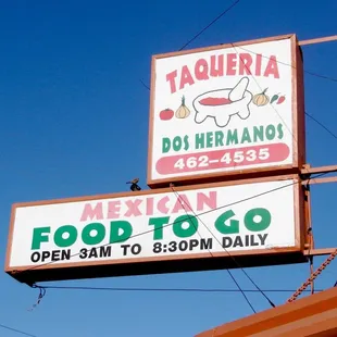 mexican food sign
