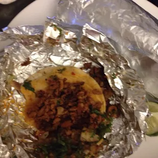 Yummy pastor taco.
