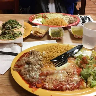 Enchiladas and tacos..yum!