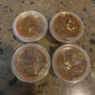 Red salsa, complimentary.
