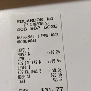 What was &quot;charged&quot; in restaurant