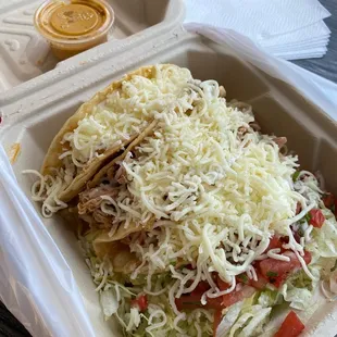 Shredded Chicken Tostados