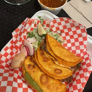 One of the best queso birria tacos