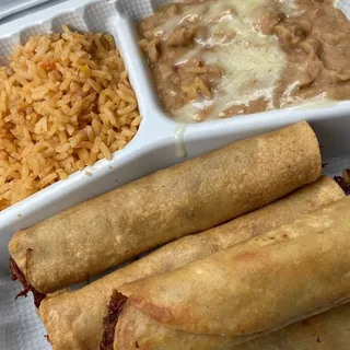 Chicken Flautas Plate