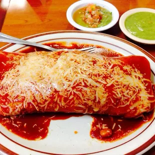 Burrito mojado w/ al pastor $6.60 b4 tax