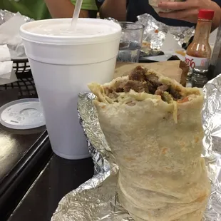 Carne asada super burrito