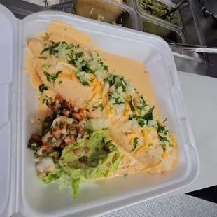 Creamy abanero wet burrito